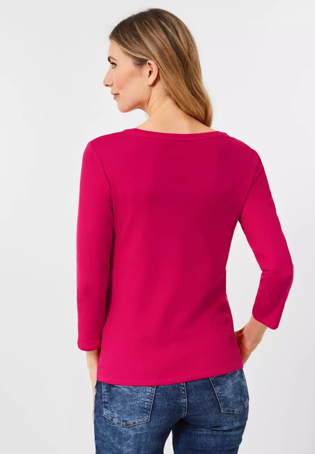 CECIL Basic Shirt Blues Pink - - Dynamic in Unifarbe | Cotton