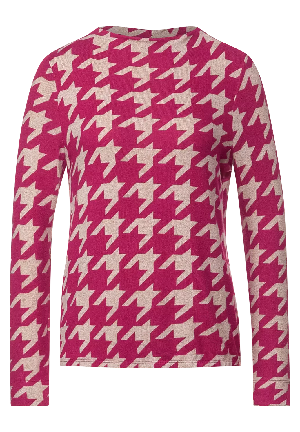 Street One Shirt im Hahnentritt Lena | Lavish Blues Melange Print - - Pink Cotton