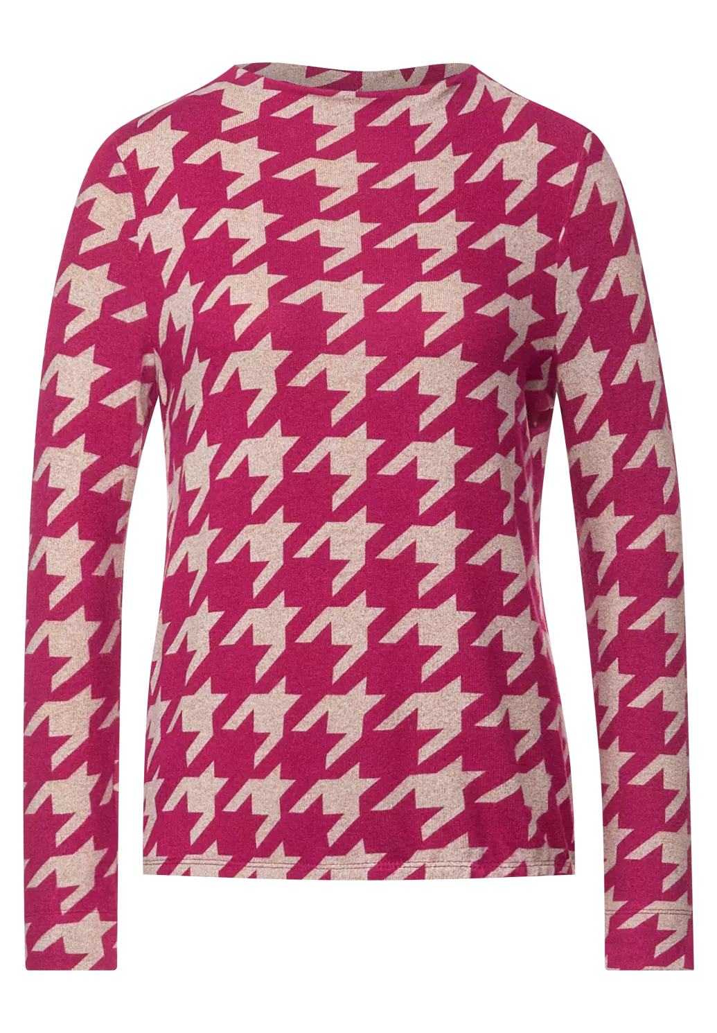 - Pink Street | Blues Print Melange - Cotton Lavish Lena One Hahnentritt im Shirt