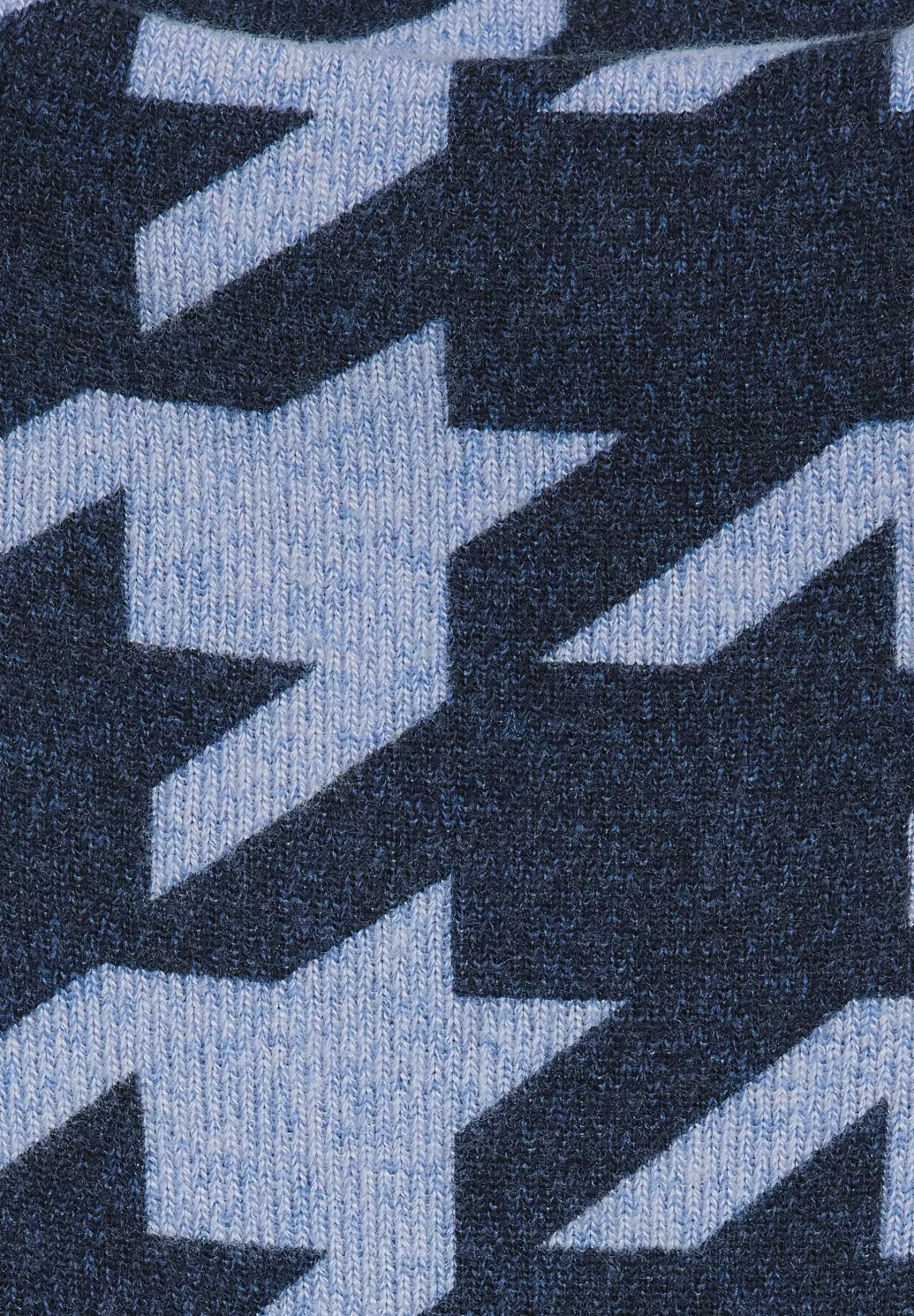 Street Blues - Blue im Mighty | Hahnentritt Lena - Cotton Shirt One Melange Print