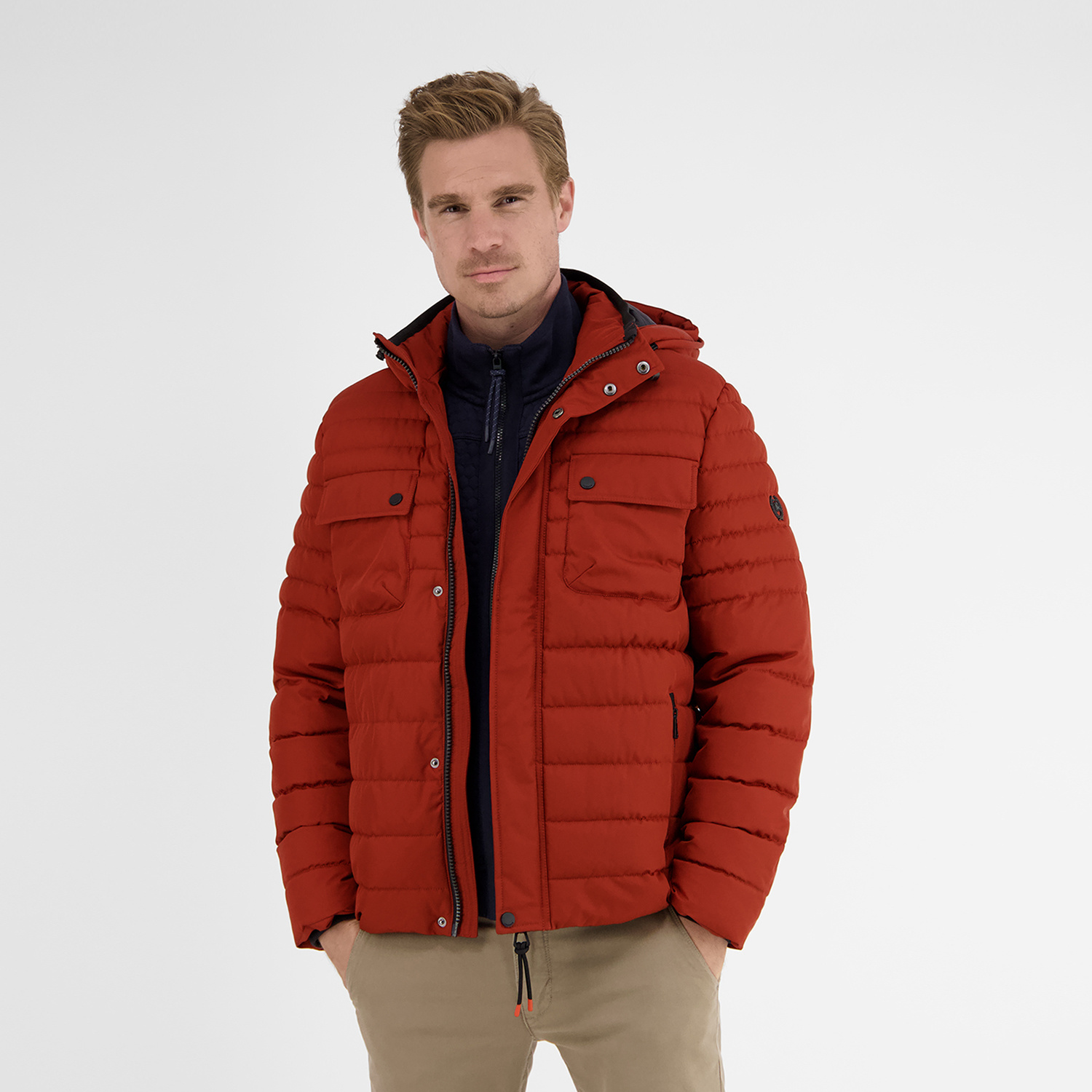 LERROS Steppjacke mit Kapuze - Rusty Red / Rot | - Cotton Blues