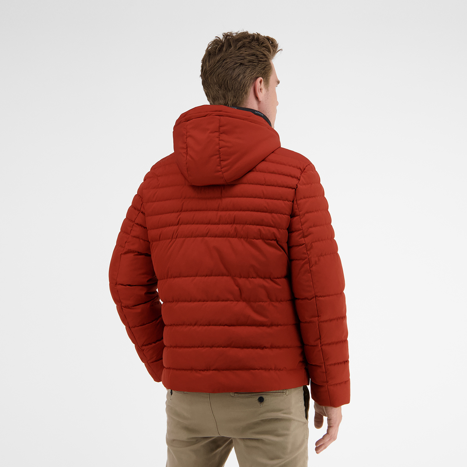 LERROS Quilted Jacket with - Hood Rusty | Red Cotton - Blues