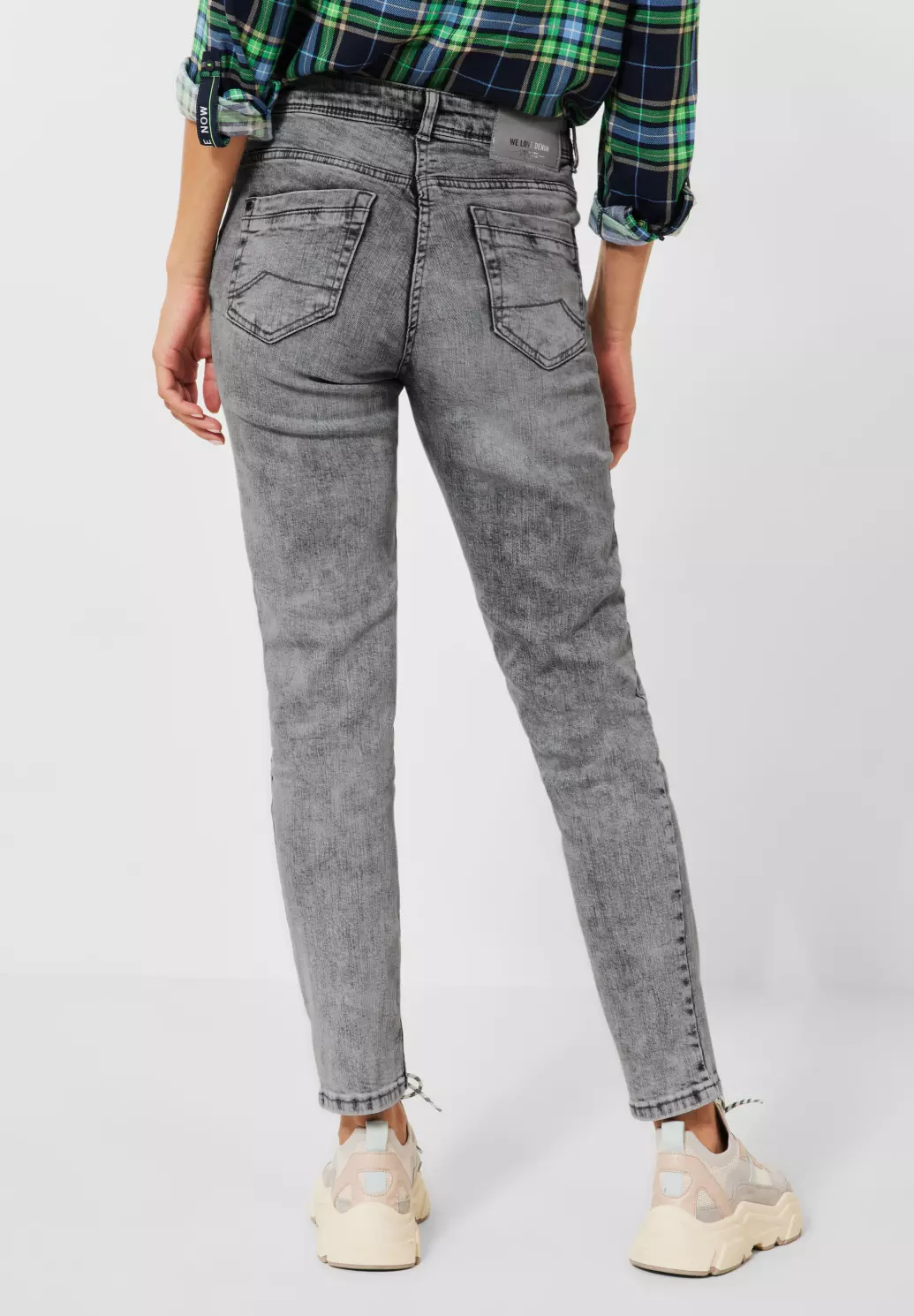 Cecil Grijze Slim Fit Jeans Toronto - Mid Grey Used Wash