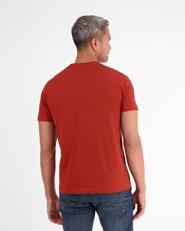 Lerros T-Shirt with Round Neckline - Rusty Red