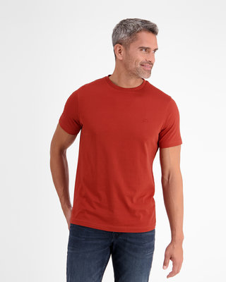 Red Round Blues - | LERROS - Rusty Cotton Neckline with T-Shirt