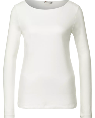 Street White Shirt - | Lanea Blues One Off U-Boot - Ausschnitt mit Cotton