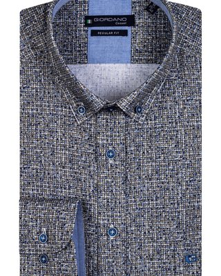 Giordano Button-Down Overhemd Print - Green