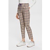 Checkered Pants in Jogging Style - Beige