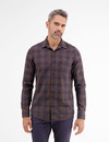 Lerros Langarm Hemd mit Karo - Buffalo Brown