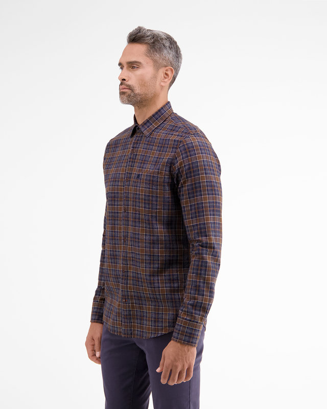 Lerros Checkered Longsleeve Shirt - Buffalo Brown
