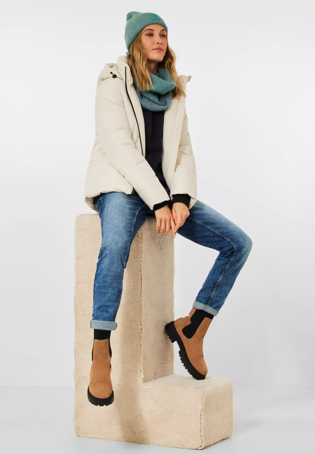 Cecil Knitted Headband - Iced White Melange