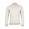 Turtleneck Sweater - White Grey