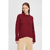 Sweater, Wool Blend - Cherry Red