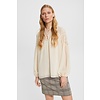 Chiffon Blouse with Lace - Dusty Nude