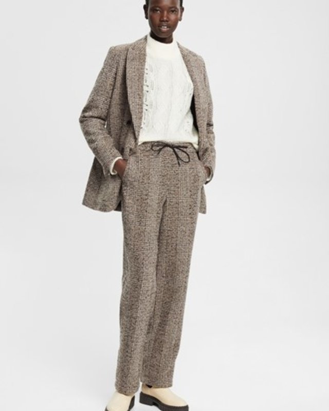 ESPRIT - Wide Leg High-Rise Houndstooth Pants at our online shop