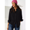 Longbluse in Unifarbe - Black