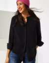 Street One Longbluse in Unifarbe - Black