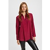 Blouse met Opstaande Kraag - Cherry Red