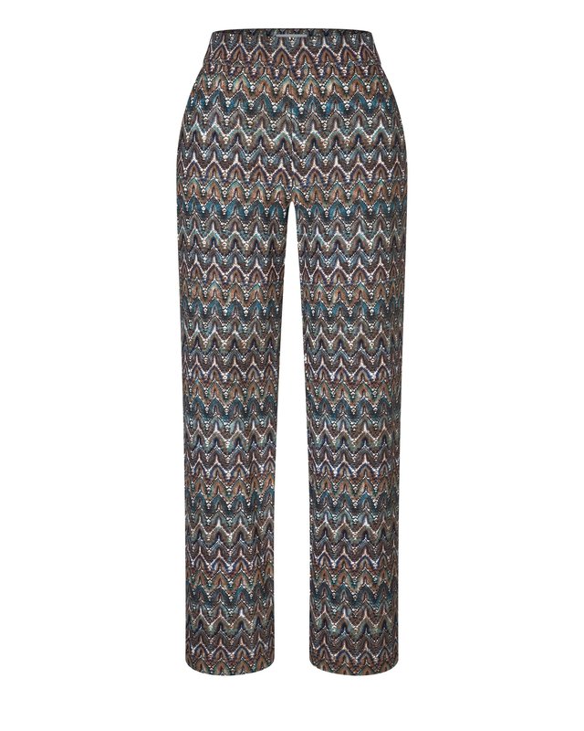Mac Jeans Pants Chiara Cropped - Ombre Blue Jacquard