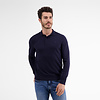 Gebreide Polo, Lange Mouw - Navy