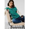 Shirt with Allover Print - Smaragd Green Melange