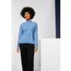 Sweater with Standing Collar - Sublime Blue Melange