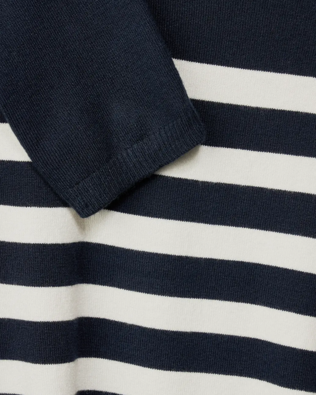 Cecil Sweater with Collar - Deep Blue