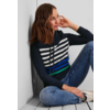 Sweater with Collar - Deep Blue