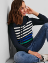 Cecil Sweater with Collar - Deep Blue