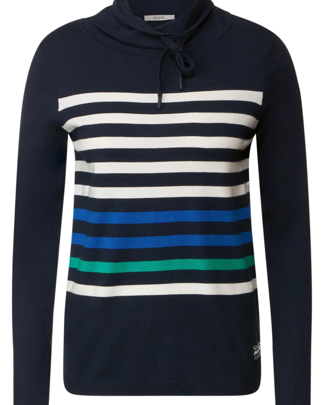 Cecil Trui met Kraag - Deep Blue