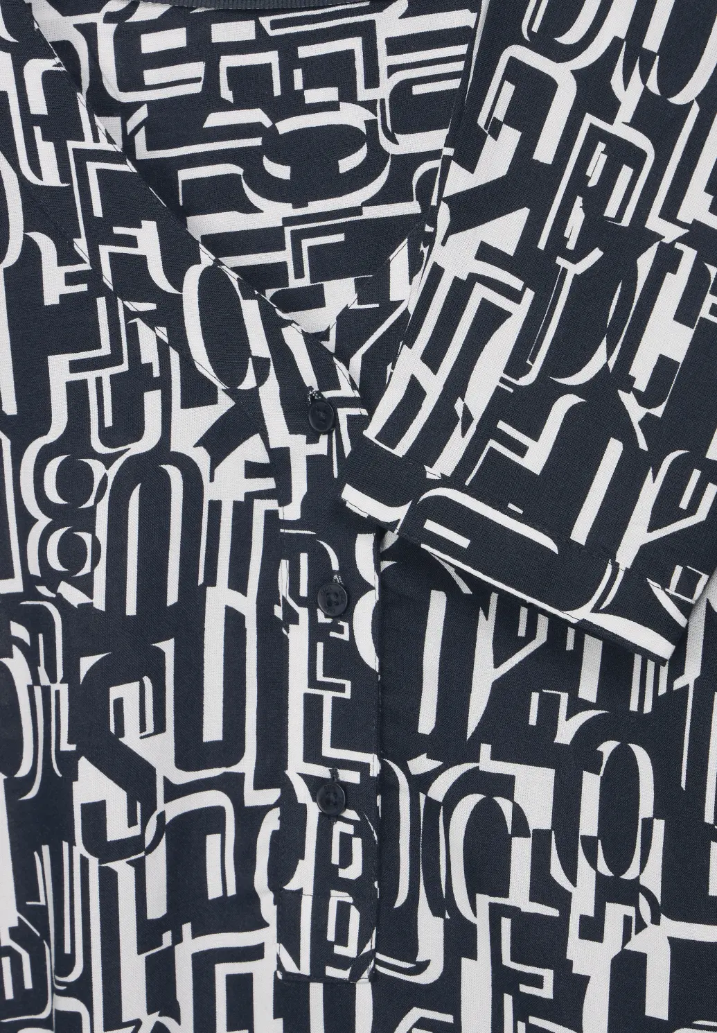 Cecil Bluse mit Buchstabenprint - Deep Blue