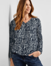 Cecil Blouse met Letterprint - Deep Blue
