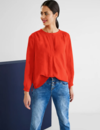 Street One Blouse met Opstaande Kraag - Juicy Mandarine