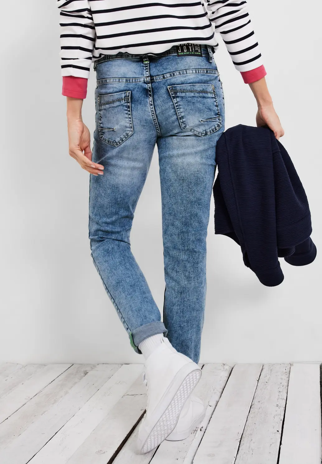 Cotton Scarlett | Used Jeans Wash Blues CECIL Authentic Fit - - Loose
