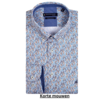 Short Sleeve Retro Print Shirt - Navy