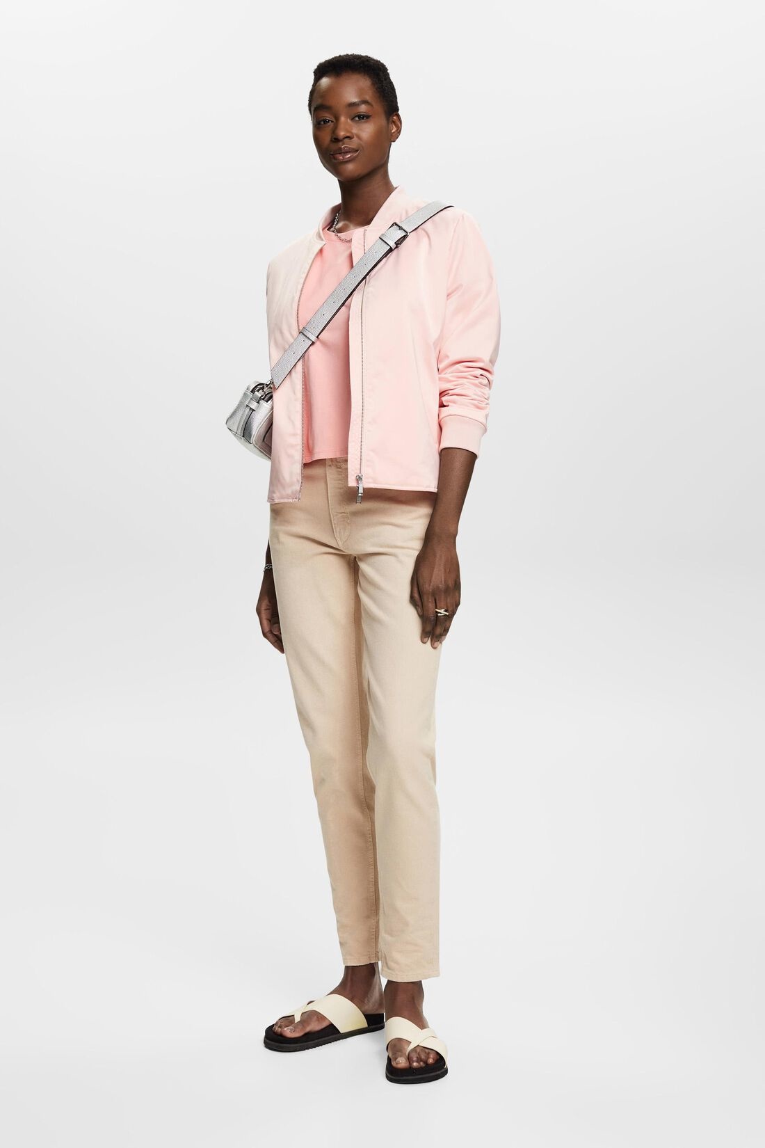 Esprit White Label (EDC) Geplooid T-Shirt - Pink