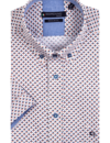 Giordano Kurzarm Print Hemd - Soft Coral