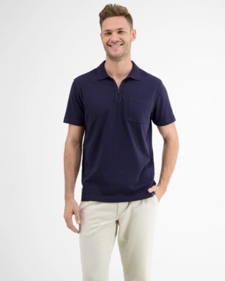 Lerros Poloshirt mit Zipper - Classic Navy