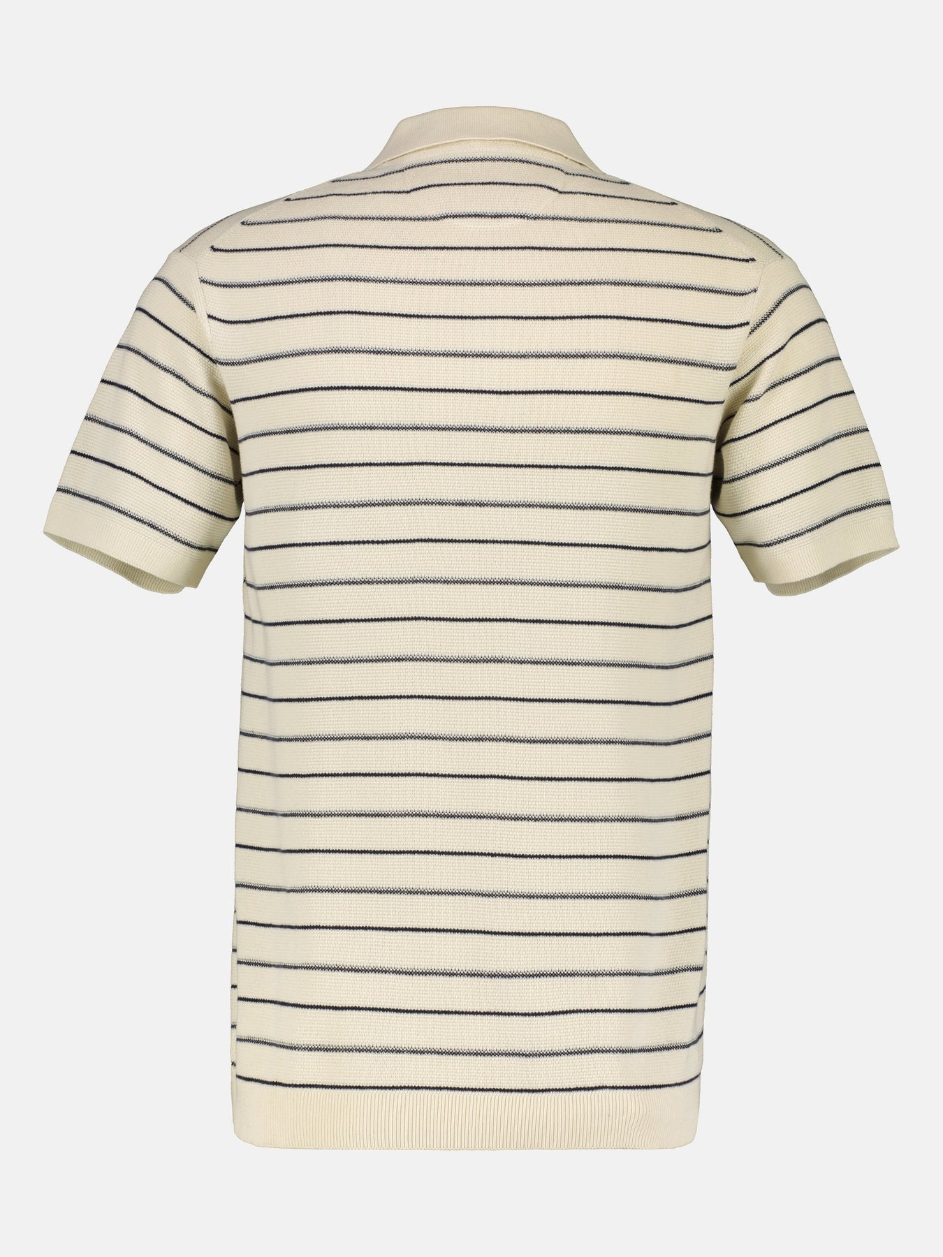 Lerros Polo Shirt met Brei Structuur - Pale Beige
