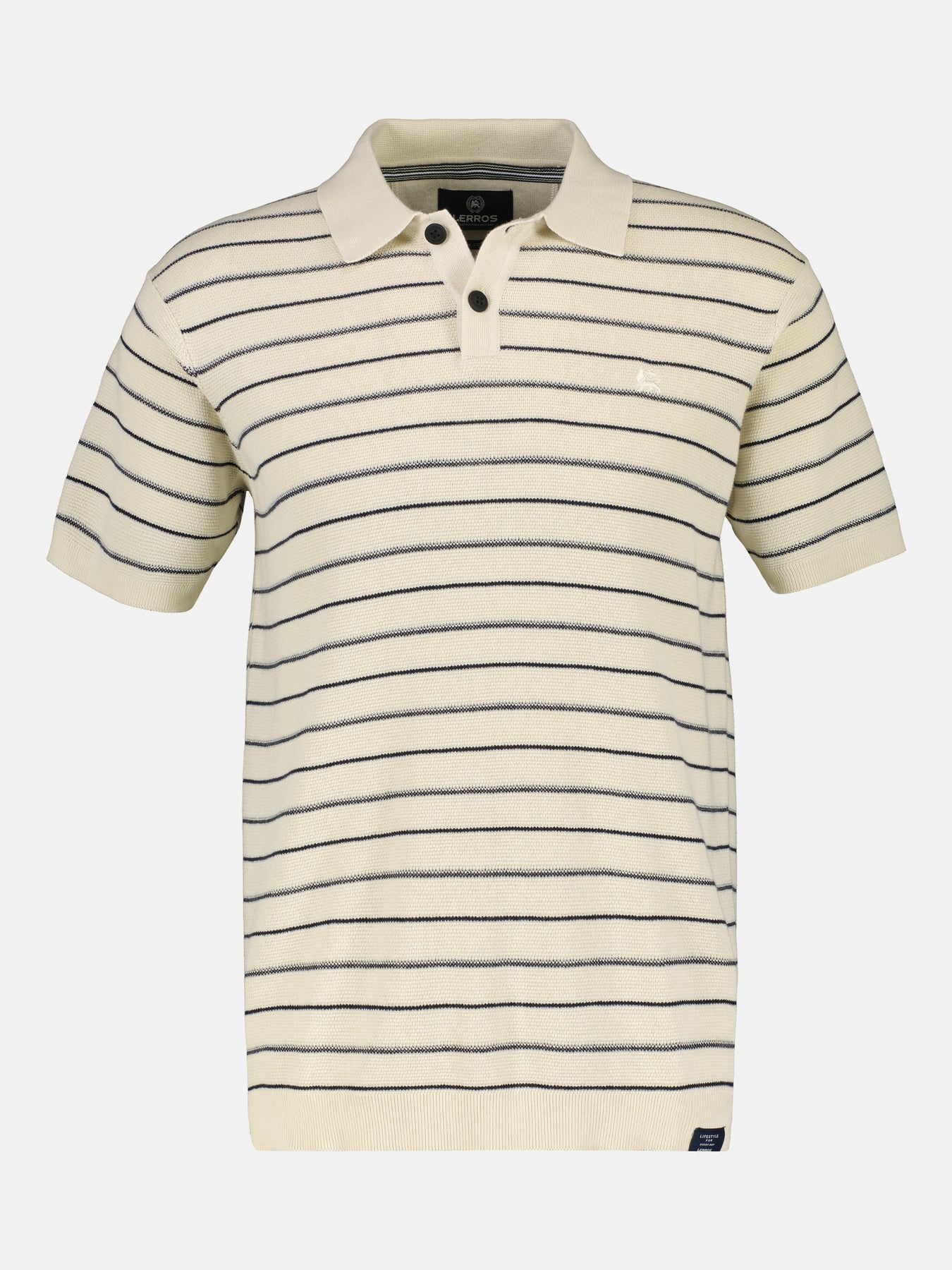 Lerros Poloshirt in Knit-Structure - Pale Beige