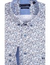 Giordano Button-Down Hemd Print - Blue