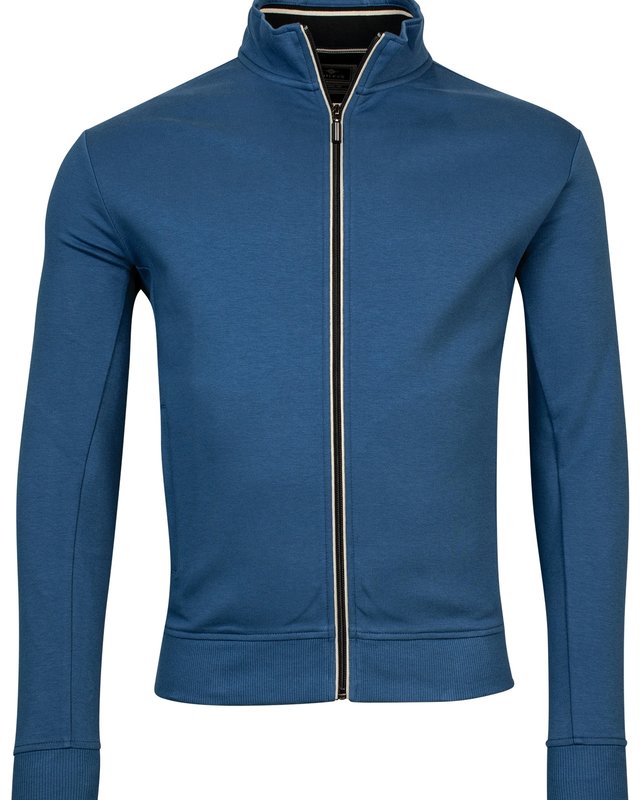 Baileys Sweatcardigan with Zipper - Cobalt
