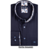 Kurzarm Button-Down Hemd - Navy