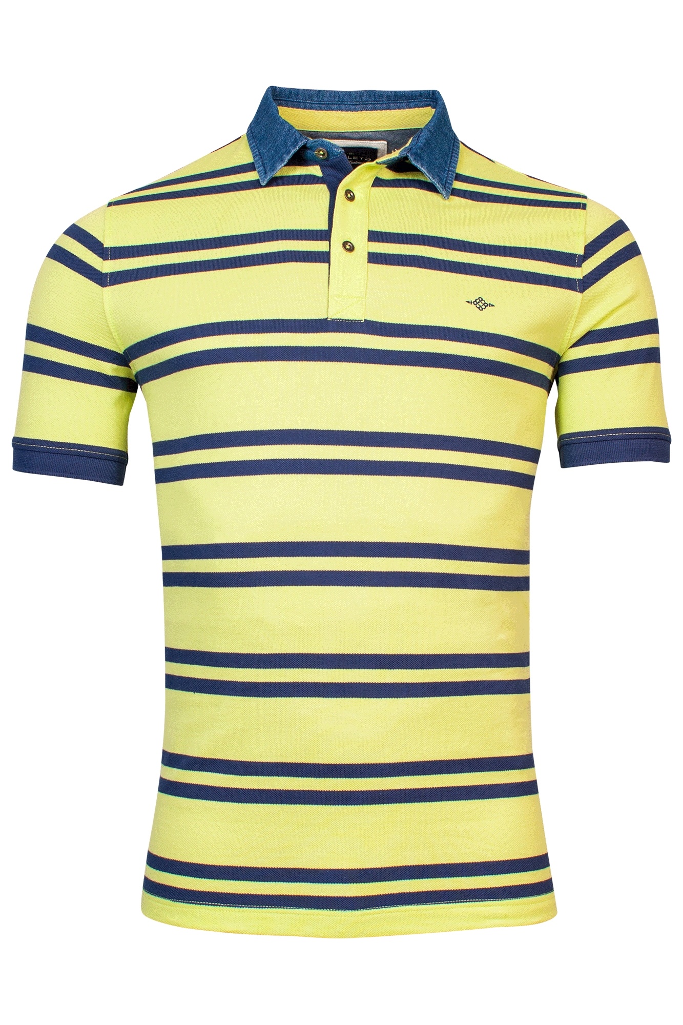 Canberra Menselijk ras Jasje Baileys Polo Shirt with Stripes - Pastel Lime | - Cotton Blues