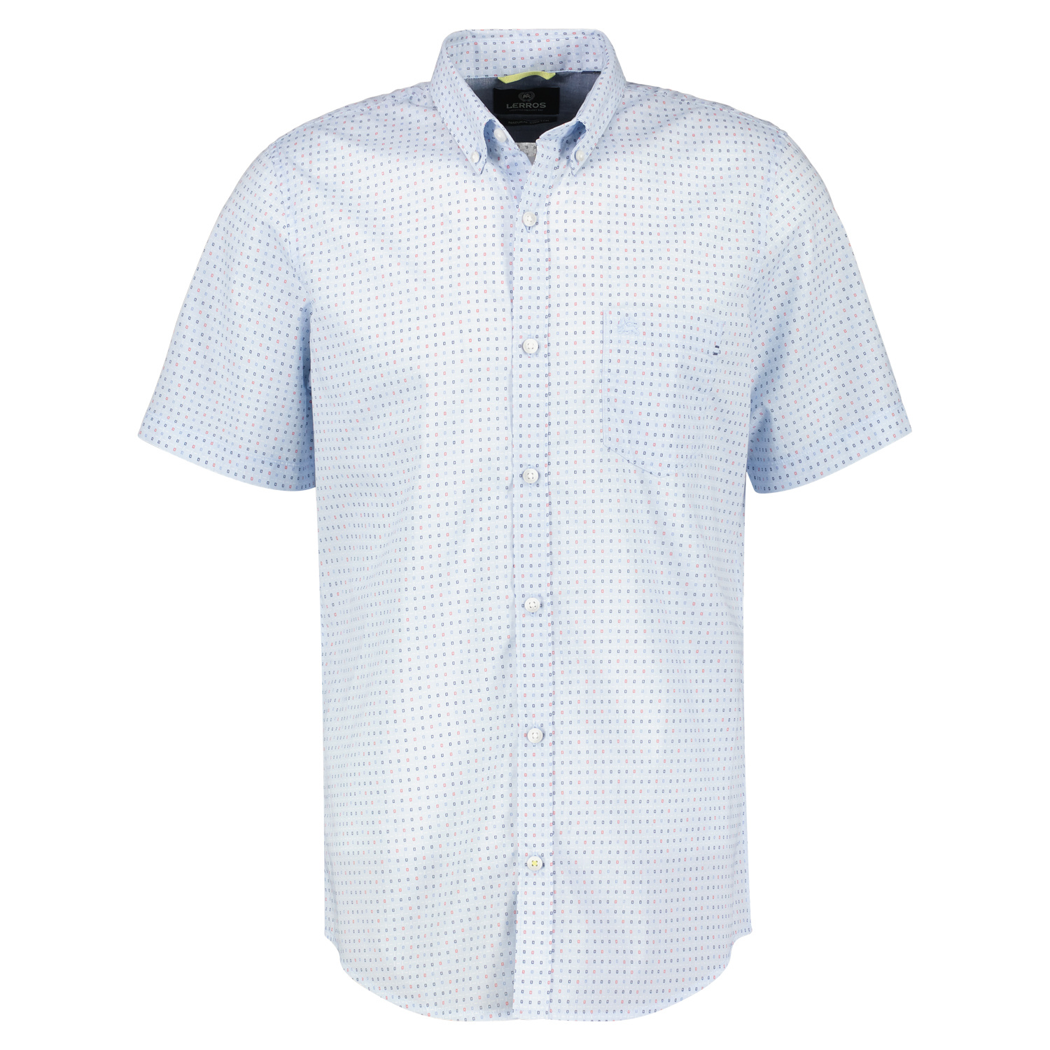 Lerros Kurzarm Print Shirt - Sky Blue