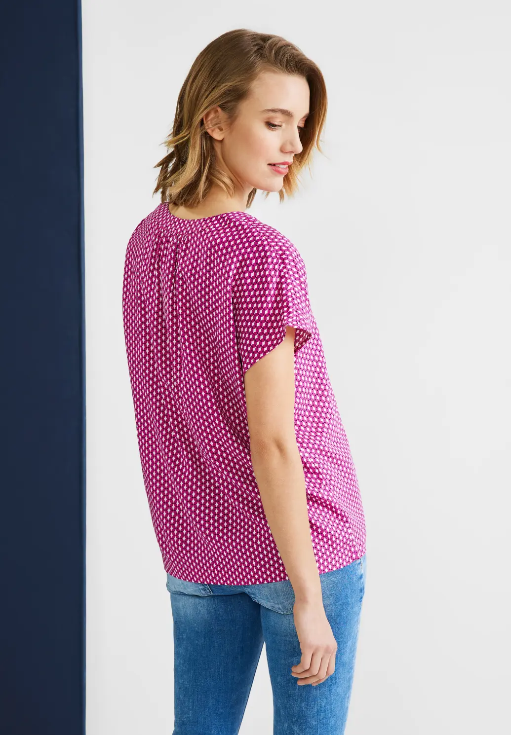 Street One Blouse with Pink - Print Cotton | Light - Nu Blues