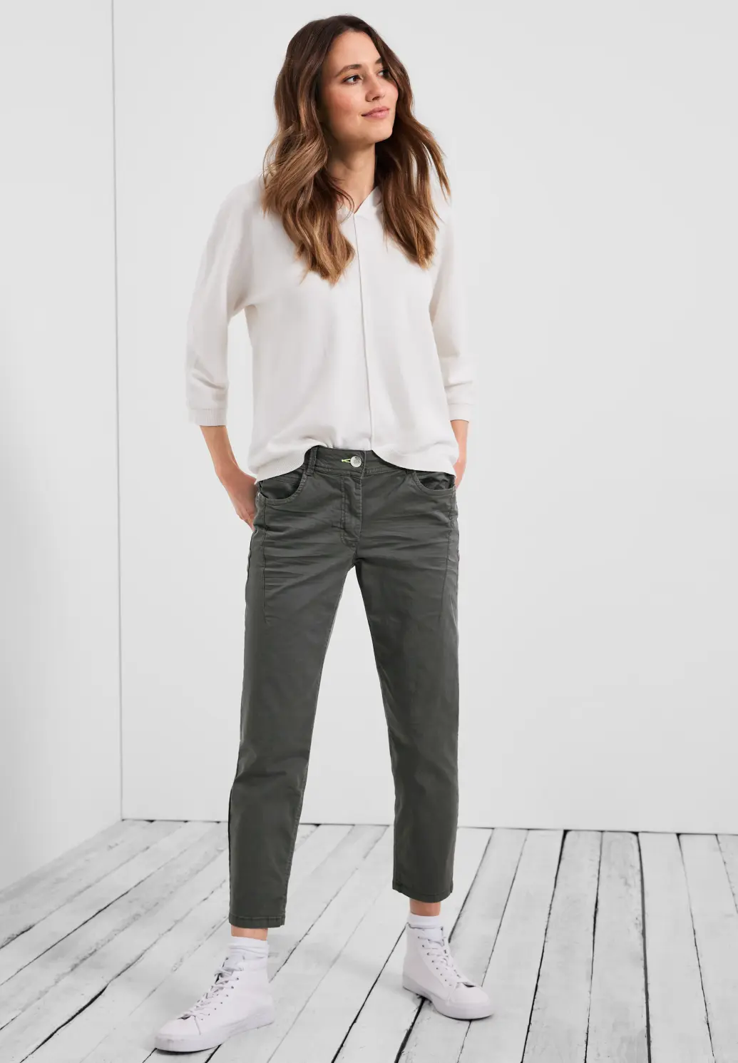 Casual CECIL Blues - Hose - Fit Khaki Cotton | Scarlett Easy