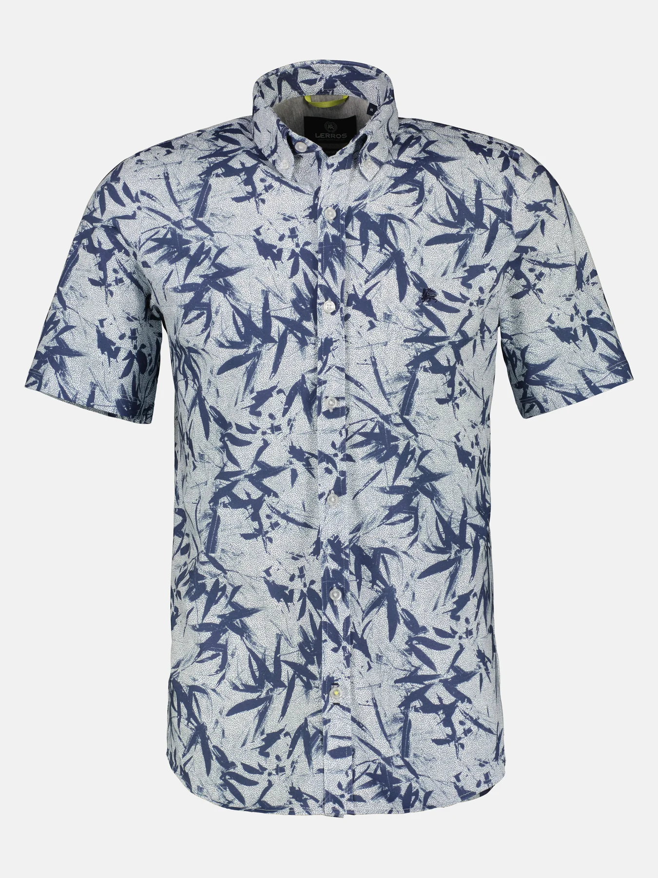 LERROS Jersey Kurzarmhemd / Cotton - mit Travel Blues Blau | Blue Print 