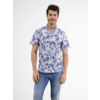 Jersey Kurzarmhemd mit Print - Travel Blue