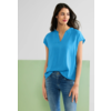 Blusenshirt in Unifarbe - Splash Blue